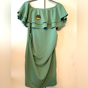 NWT Pink Blush maternity off the shoulder dress